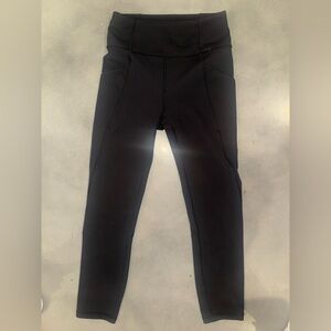 Lululemon Time To Sweat Crop leggings in black, size 4.